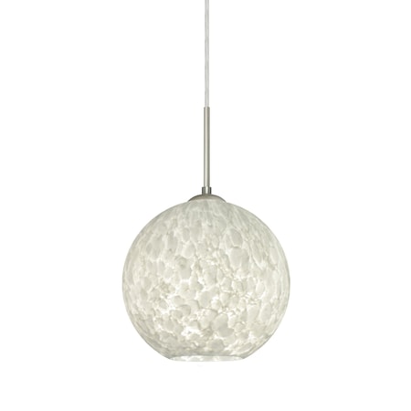 Besa Lighting Coco 8 Pendant, Carrera, Satin Nickel Finish, 1x9W LED 1JT-COCO819-LED-SN